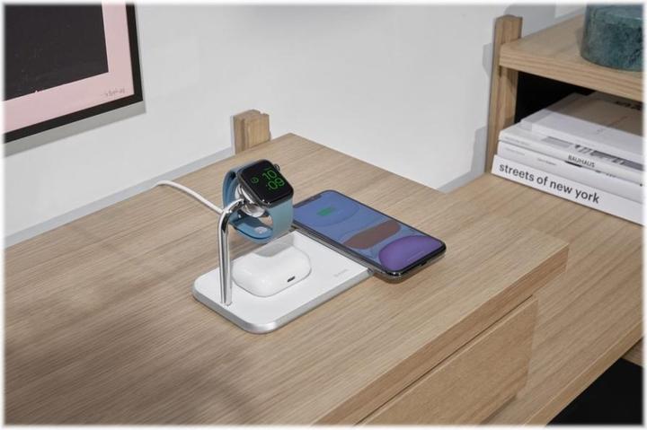 Image du produit Zens Chargeur double sans fil en aluminium + montre (20 W)