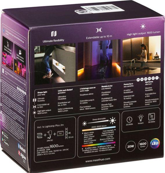 Actual product image Philips Hue Lightstrip Plus (RGBW, 200 cm, Indoor)