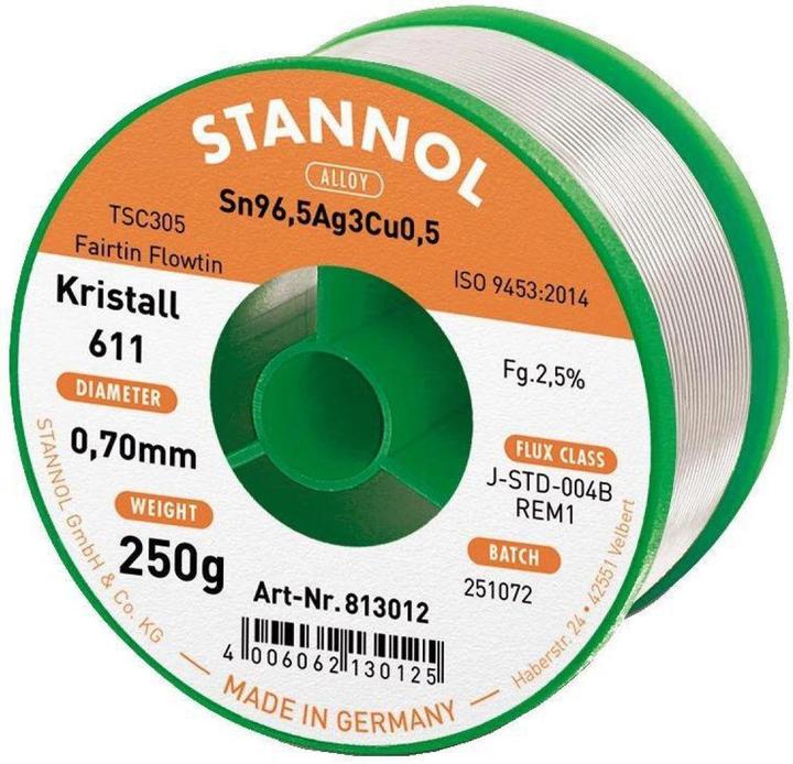 Stannol Lötdraht 611 2,5% Ø 0,7 (Lötzinn)