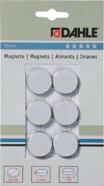 Produktbild Dahle Magnet D24mm weiss (6 x)