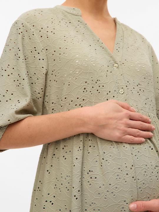 Image du produit Mamalicious Normal geschnitten Mandarin Kragen Top Bluse (L)