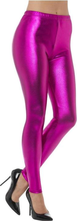 Actual product image Smiffys Womens/Ladies 80s Disco Metallic Leggings (M)