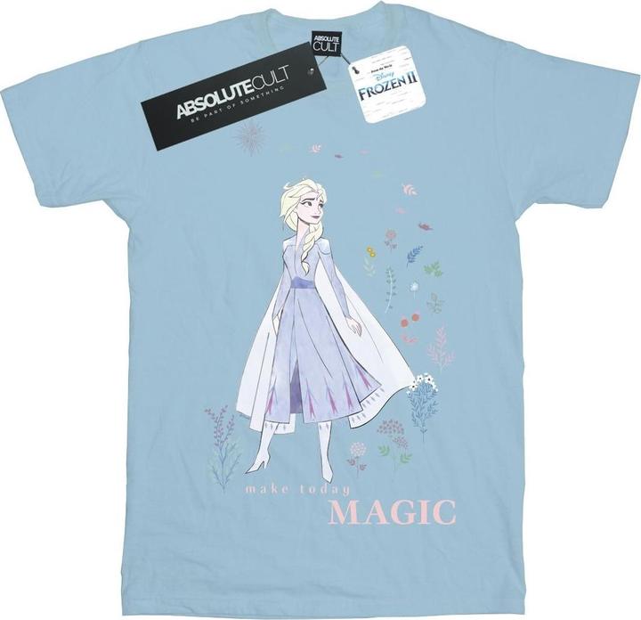 Actual product image Disney Girls Frozen 2 Elsa Make Today Magic Cotton T-Shirt (116)