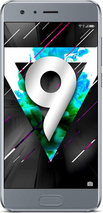Honor 9 (64 GB, Glacier Grey, 5.15", Hybrid Dual SIM, 12 Mpx, 4G)