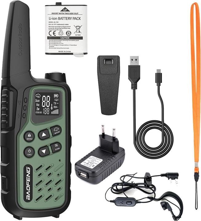 Actual product image Baofeng Walkie-Talkie BF-T25E Green (10 km)