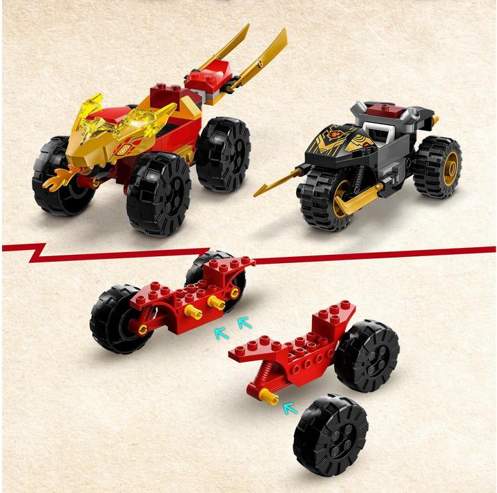 Image du produit LEGO Poursuite avec le bolide de Kai et la moto de Ras (71789, LEGO Ninjago)