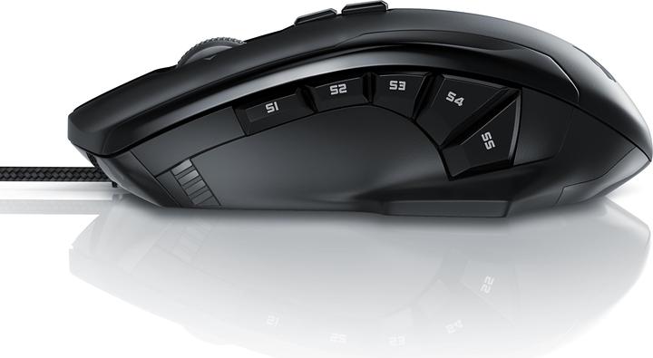 Immagine prodotto Titanwolf Mouse laser da gioco con 12 pulsanti programmabili | Mouse con 10800 dpi | Velocità di polling fino (Cablato)