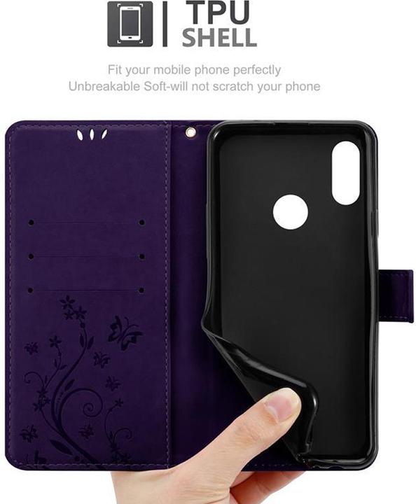 Actual product image Cadorabo Flower Book Cover (Huawei Y6 (2019))