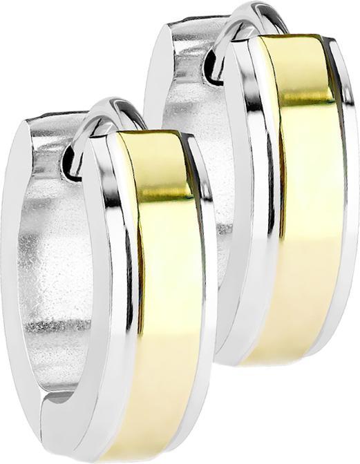 Immagine prodotto Star Piercing Orecchino ad aletta in argento con striscia dorata sottile (senza ottone, Acciaio chirurgico 316L)