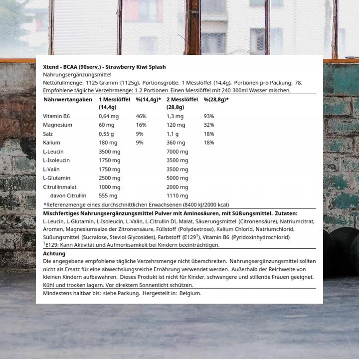 Actual product image Xtend Bcaa (Strawberry Kiwi Splash, 1 pcs., 1320 g)