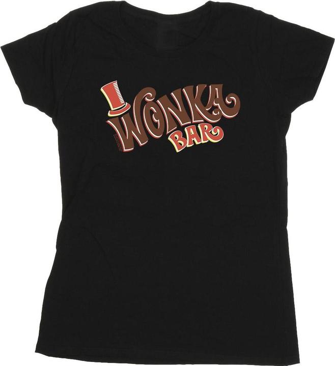 Actual product image Willy Wonka & the Chocolate Factory Womens/Ladies Bar Logo Cotton T-Shirt (S)