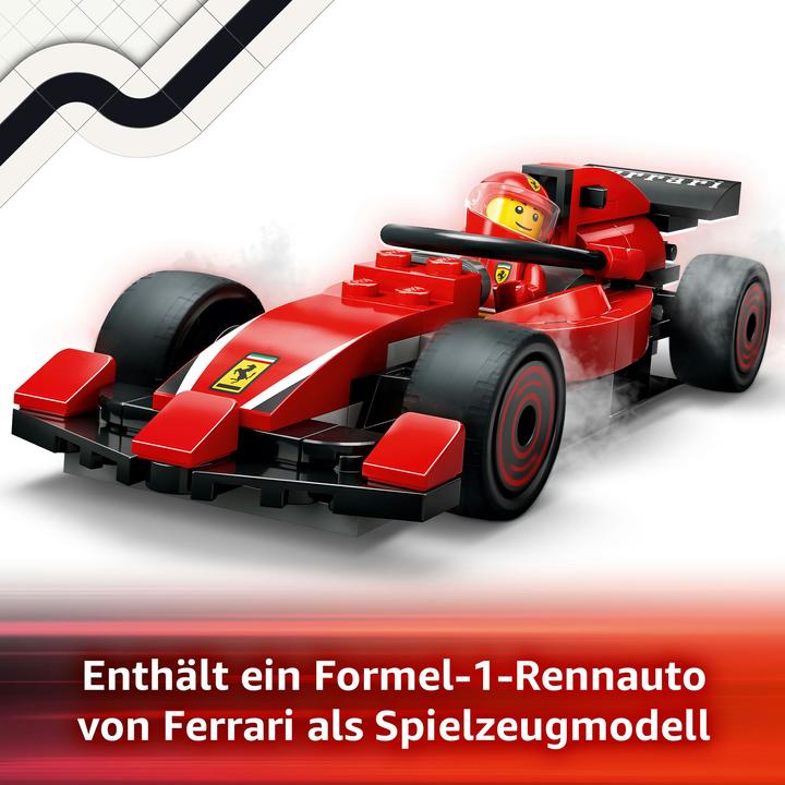 Produktbild LEGO F1 Boxenstopp mit Boxencrew und Ferrari Flitzer (60443, LEGO City)