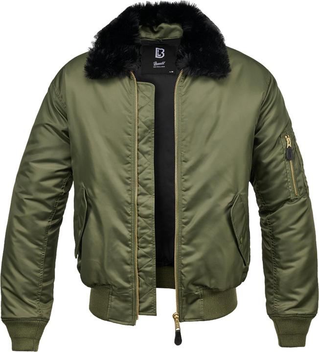 Brandit MA2 Fur Collar Outdoorjacke Grösse L Farbe Oliv (L)