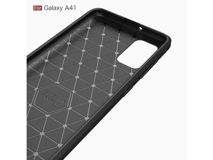 Produktbild Screenguard Samsung Galaxy A41 Hülle Carbon Brushed Soft TPU (Samsung Galaxy A41)