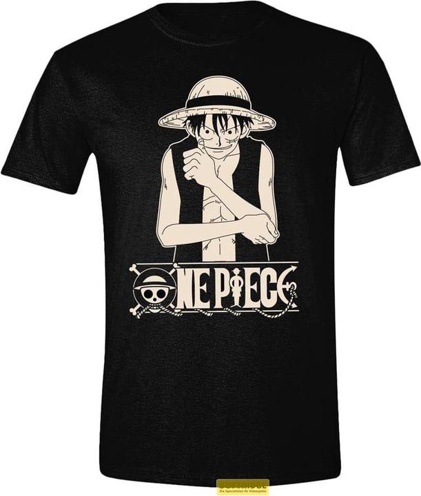 Actual product image Death Note One Piece T-Shirt Luffy Pose Logo Size L (L)