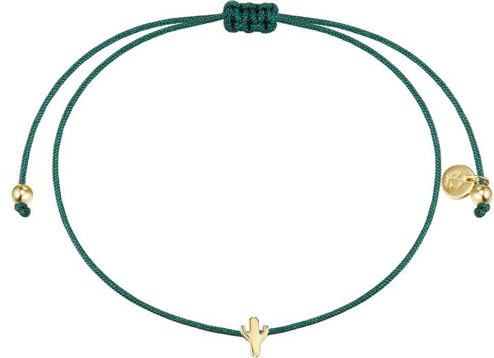 Glanzstücke München Damen Kaktus Sterling Silber gelbgold 15,0 - 22,0 cm, flexibel einstellbar - 10132 (22 cm, Sterling Silber)