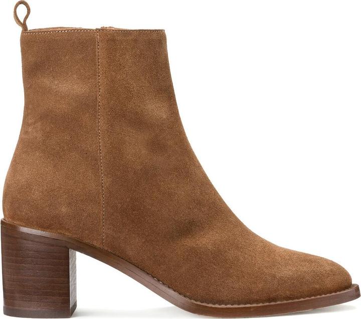 La Redoute Collections Lederboots mit breitem Absatz
