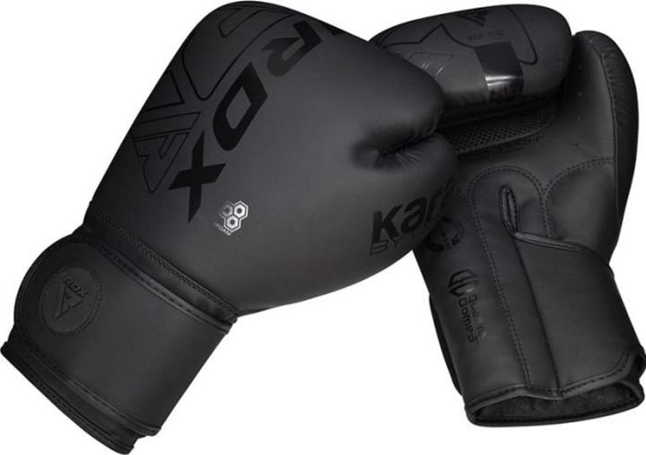 Actual product image Rdx Boxing Gloves F6 Matte Black-12OZ (12 OZ, 12)