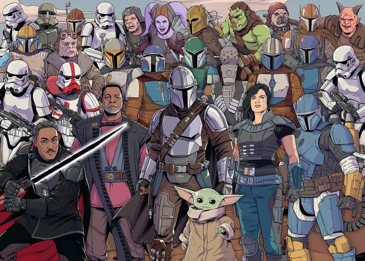 Actual product image Ravensburger Puzzle 12000536 - Challenge Star Wars Mandalorian - 1000 piece jigsaw puzzle for adults (1000 pieces)