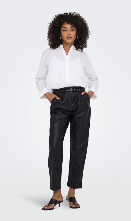 Actual product image Only Comfort Fit Mid Waist Trousers Leather look trousers (M)