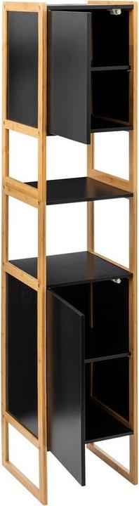 5Five High bathroom shelf with cabinet - Black