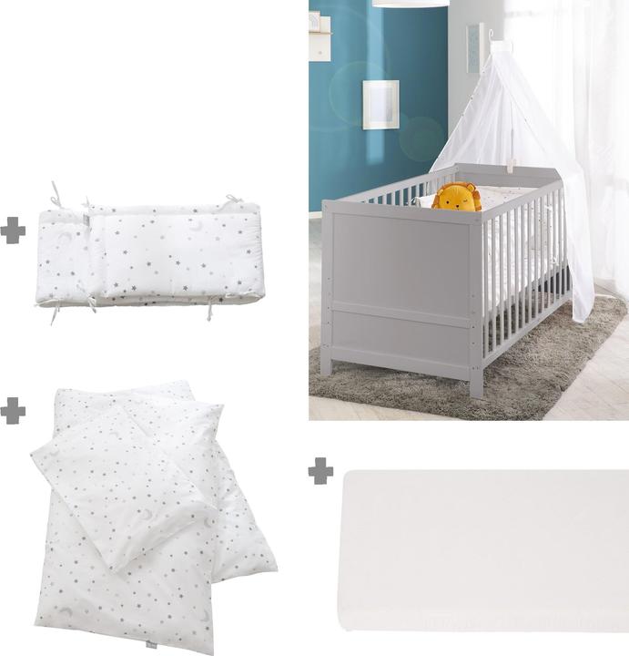 Produktbild Roba Kinderbettset, 70 x 140 cm Sternenzauber grau (70 x 140 cm)