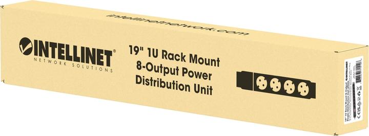 Actual product image Intellinet 19" 8-way socket strip / PDU, protective contact, 1 U