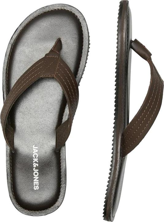 Actual product image Jack & Jones Mens Washton Leather Flip Flops (44.5)