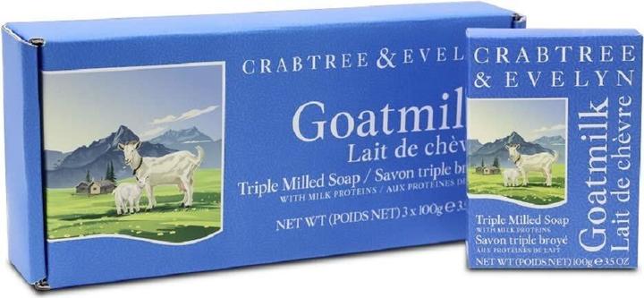 Floris Crabtree & Evelyn Set Trio Goatmilk Hydrating Soap Bar - 3 Stück, je 85 Gramm