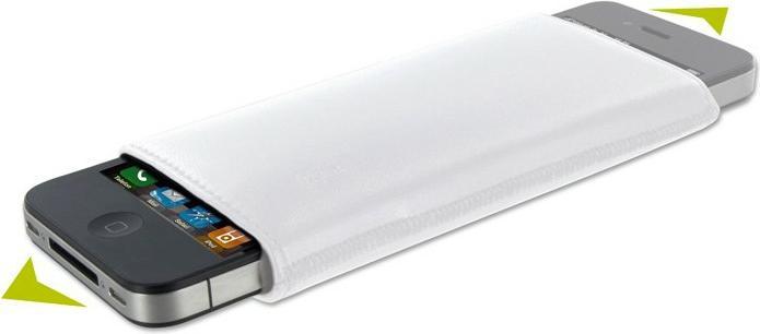 Produktbild Artwizz Lederpouch TwoMove für iPhone 4/4S Weiss (Apple iPhone 4, Apple iPhone 4s)