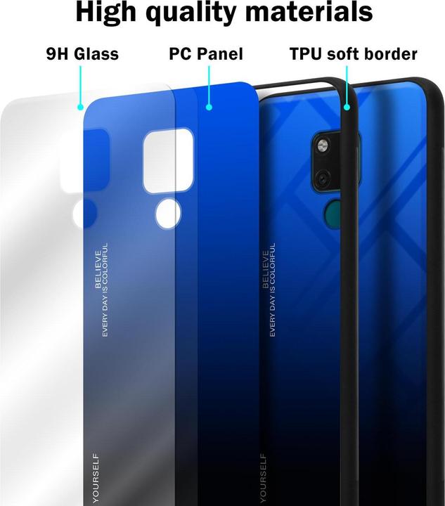 Produktbild Cadorabo TPU 2 Farben Glas Cover (Huawei Mate 20)