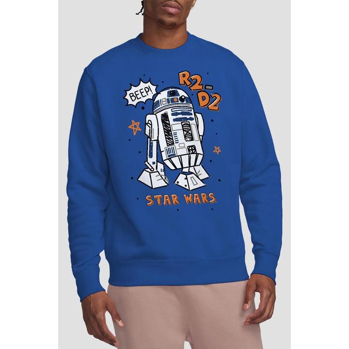 Actual product image Star Wars Unisex Adult R2-D2 Sweatshirt (XXL)