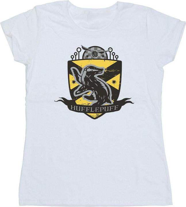 Actual product image Womens/Ladies Hufflepuff Chest Badge Cotton T-Shirt (S)