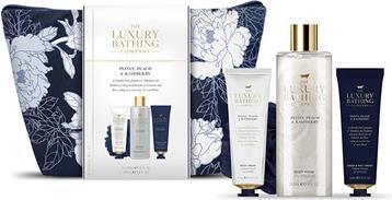 Actual product image Grace Cole Body care gift set in cosmetic bag Peony. Peach & Raspberry 4 pcs