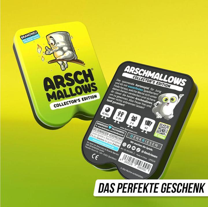 Produktbild Denkriesen ARSCHMALLOWS® - Collector's Edition – "Weniger frisst mehr." - Wasserfest