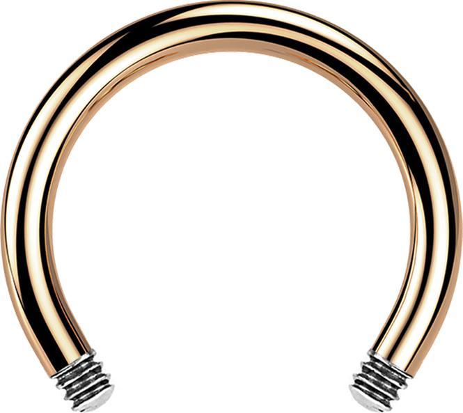 Actual product image Star Piercing Micro Circular Barbell Rod rose gold (Surgical steel 316L)