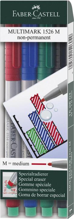 Faber-Castell Overhead pen Multimark Non-Permanent (Multicoloured, 1 mm, 4 x)