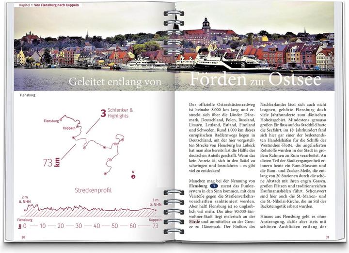 Produktbild RadReiseFührer Ostseeküstenradweg von Flensburg bis Lübeck (Deutsch, Kompass, 2022)