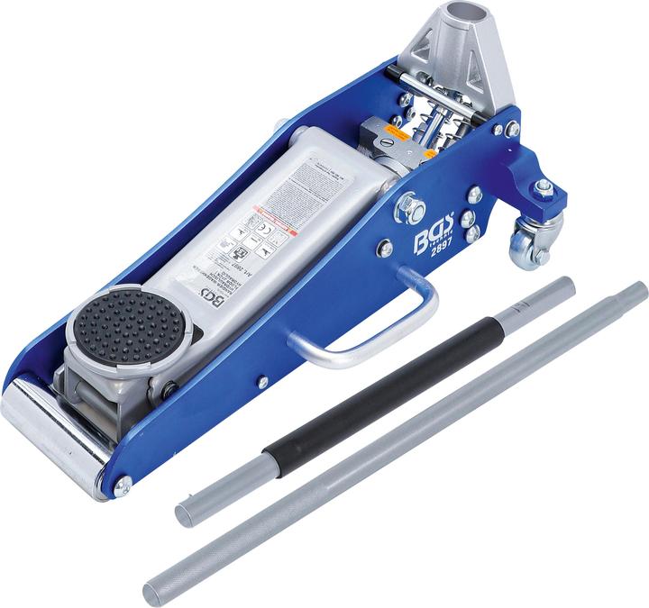 BGS Martinetto a carrello per veicoli idraulico struttura in alluminio-acciaio 1,5 t