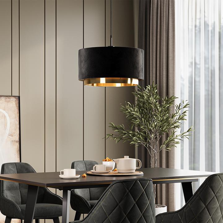 Produktbild Vichy Hängeleuchter Goldamo, Schwarz/Gold (E27)