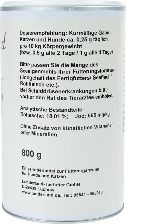 Actual product image Lunderland Dog Food Supplement Seaweed Meal, 800 g (1 pcs., 920 g)
