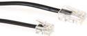 Produktbild Black 2 meter flat telephone cable with RJ11 and RJ45 connectors. Rj45-rj11 cable black 2.00m
