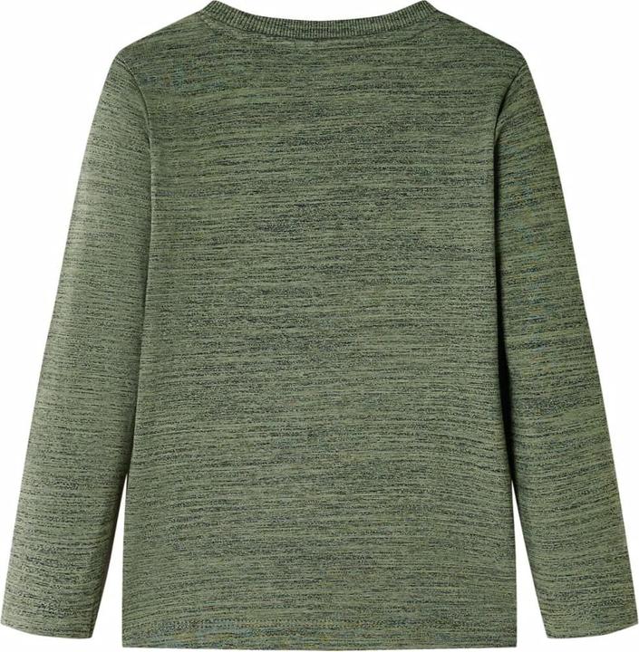 Actual product image VidaXL Children's long-sleeved shirt khaki melange 92,Material: 80 (92)