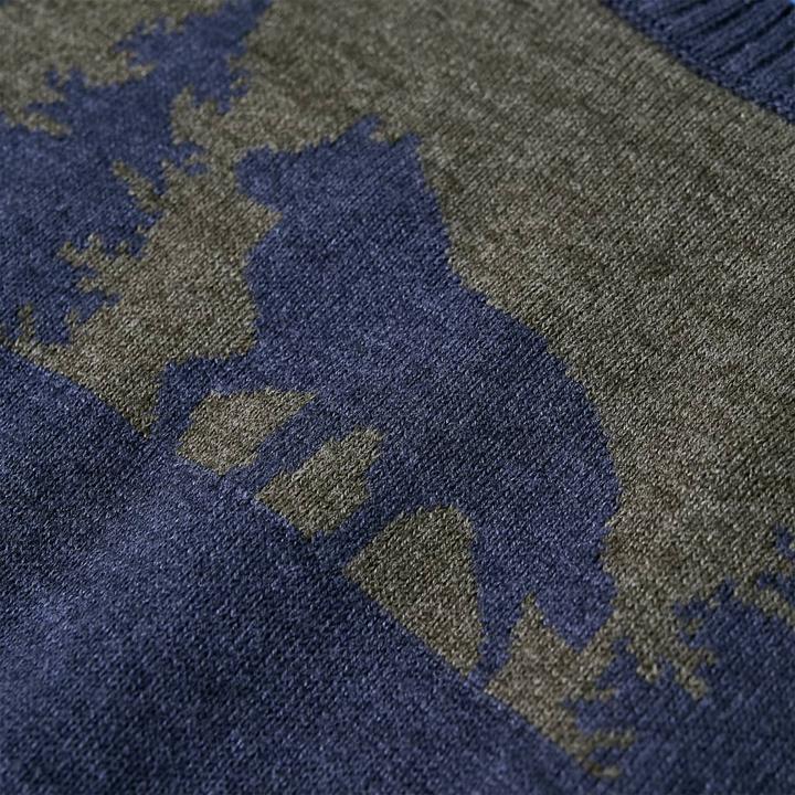 Produktbild VidaXL Kinderpullover Gestrickt Marineblau 104,Material: 100 (104)