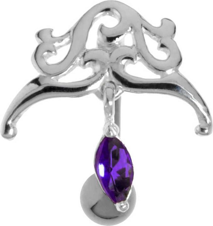 Produktbild Bijouteria Bauchpiercing (Zirkonia, Chirurgenstahl 316L, Silber 925)