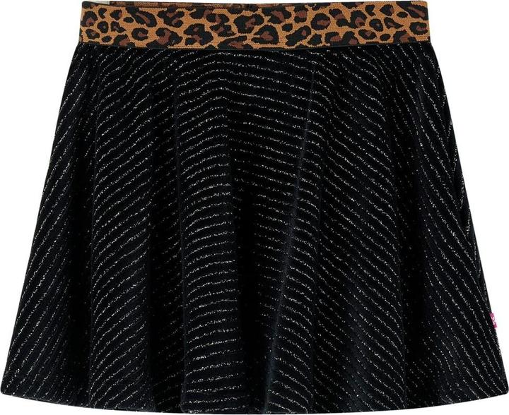 VidaXL Kinderrock mit Bund in Leopardenmuster Schwarz