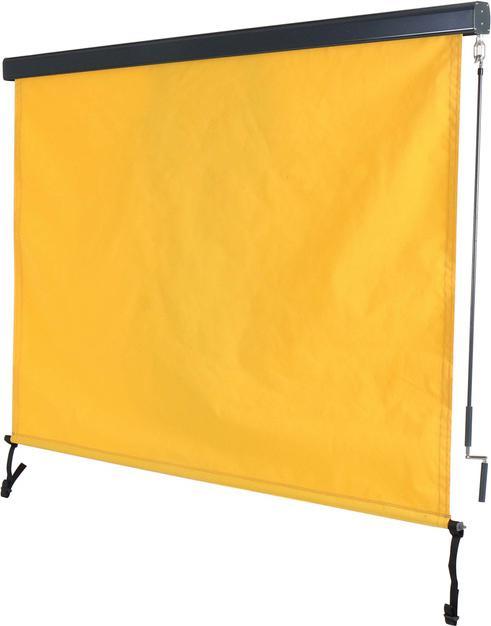 Produktbild Swisshandel24 Vertikalmarkise, Senkrechtmarkise Sichtschutz Aussenrollo Rollo, UV-Schutz 50 Stoff - 250x180cm, gel (1.80 m)