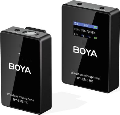 Actual product image Boya BY-EM5-K1 - UHF-Kit 1x Transmitter / 1x Receiver (BY-EM5-K1)