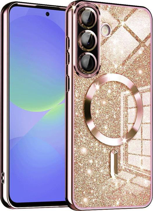Produktbild Techsuit - Luxury Glitter MagSafe - Samsung Galaxy A36 5G / A56 5G - Rose Gold (Samsung Galaxy A56, Samsung Galaxy A36)