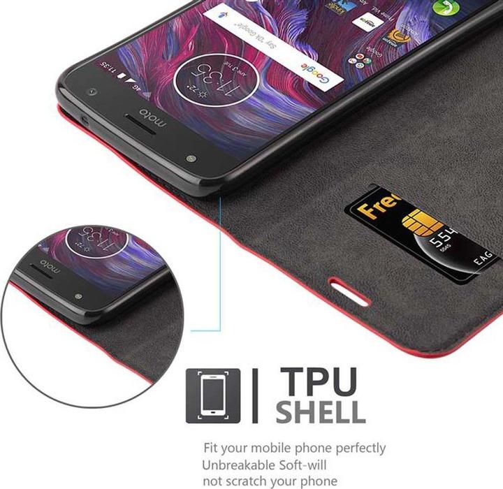 Productafbeelding Cadorabo Boek Onzichtbare Magneethoes (Motorola Moto X4)